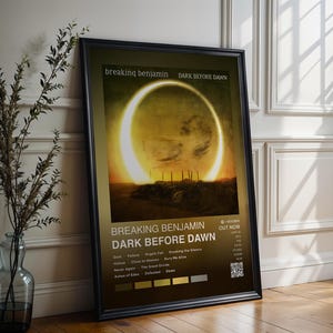 Breaking Benjamin-affisch | Dark Before Dawn-affisch | 4 färger | Albumomslagsaffisch | Högkvalitativa utskrifter | Musikpresent | Fri frakt till USA