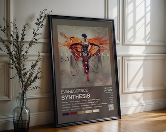 Evanescence Poster | Synthesis Poster | 4 Colors | Album Cover Poster | High Quality Print, Music Gift, Free USA Shipping, Rock Music Poster