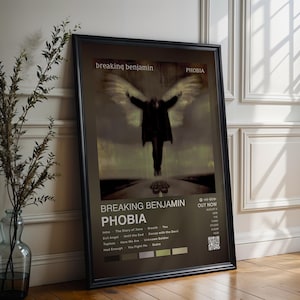 Breaking Benjamin-affisch | Phobia-affisch | 4 färger | Albumomslagsaffisch | Högkvalitativa utskrifter | Musikgåva | Fri frakt till USA | Rockmusik