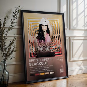 Britney Spears Poster | Blackout Poster | Album Cover Poster | High Quality Prints | Music Gift | Free USA Shipping