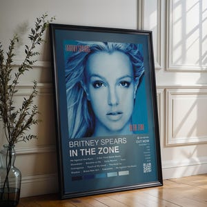 Britney Spears Poster | In the Zone Poster | 4 Colors | Album Cover Poster | High Quality Prints | Music Gift | Free USA Shipping