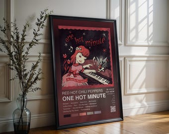 Red Hot Chili Peppers Poster | One Hot Minute Poster | 4 Colors | Album Cover Poster | High Quality Prints | Music Gift | Free USA Shipping