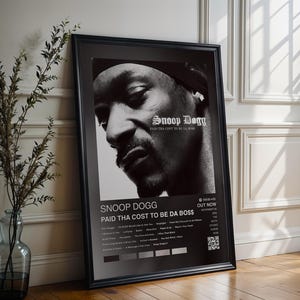 Snoop Dogg Poster | Paid tha Cost to Be da Boss Poster | 4 Colors | Album Cover Poster | High Quality Prints | Music Gift, Free USA Shipping