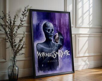 Bewegingsloos in wit poster | Vermommingsposter | Albumomslagposter | Hoge kwaliteit afdrukken | Muziekcadeaus | Gratis verzending in de VS | Muurdecoratie muziek