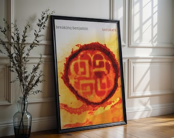 Breaking Benjamin Poster | Saturate Poster | Album Cover Poster | High Quality Prints | Music Gifts | Free USA Shipping | Music Room Decor