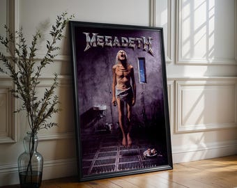 メガデス　Megadeth　未使用　ポスター　非売品　スラッシュメタル　メタル メガデスのツアー「ラスト・イン・ピース」1990年プロモーション