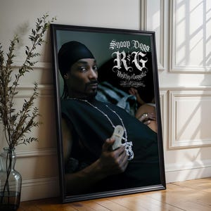 Snoop Dogg Poster | R&G (Rhythm and Gangsta) The Masterpiece Poster | Hip Hop Poster | High Quality Prints | Music Gifts | Free USA Shipping