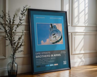 Dire Straits Poster | Brothers in Arms Poster | 4 Colors | Album Cover Poster | High Quality Prints | Music Gift | Free USA Shipping