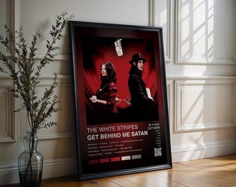 The White Stripes Poster | Get Behind Me Satan Poster | 4 Colors | Album Cover Poster | High Quality Prints | Music Gift | Free USA Shipping