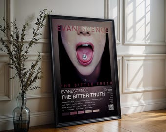 Evanescence Poster | The Bitter Truth Poster | 4 Colors | Album Cover Poster | High Quality Print | Music Gift, Free USA Shipping, Goth Rock