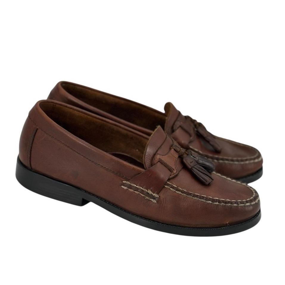 Bass Bennett Tassel Loafers Brown Leather Men