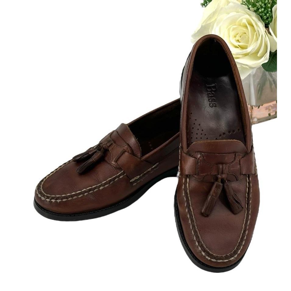 Bass Bennett Tassel Loafers Brown Leather Men display picture 3