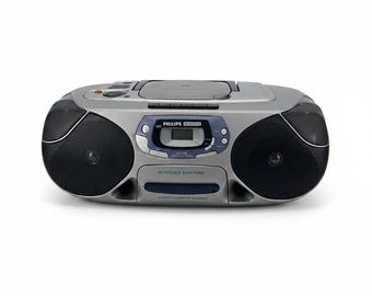 Philips Magnavox AZ1209 CD Cassette Boombox Am/Fm Radio *READ