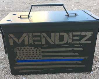 Engraved Ammo Box: Groomsmen Gift, Law Enforcement, Fireman, Lunchbox