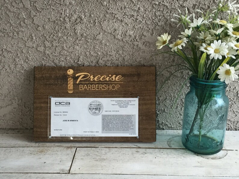 Business License Holder Frame Corporate Logo LMFT Etsy