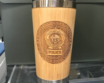 Engraved Bamboo Coffee Tumbler: Personalized Groomsman Gift
