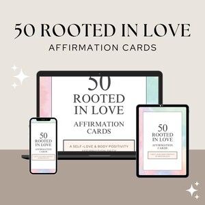 50 Affirmation Cards Deck | Daily Self Love & Confidence DIY Cards | Mindfulness, Manifestation, Motivation, Mental Health, Positivity