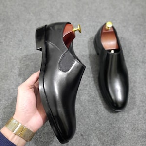 Handmade Brown Leather Tassel Loafers - Men&#39;s Classic Dress Shoes with Premium Finish - Formal Business, Wedding and Office Footwear