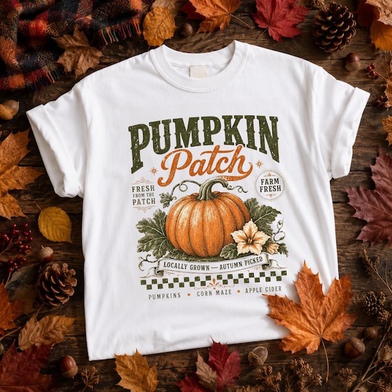 Retro Pumpkin Patch Png, Trendy Fall Sublimation Design, Vintage Autumn Shirt, Distressed Fall Png, Farm Fresh Pumpkin (Digital Download)