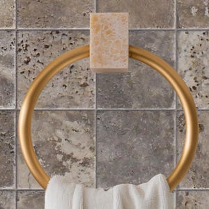 Beige Stone Tile Peel and Stick Wallpaper – Removable Self Adhesive Wall Mural – Faux Backsplash for Kitchen, Bathroom, or Laundry
