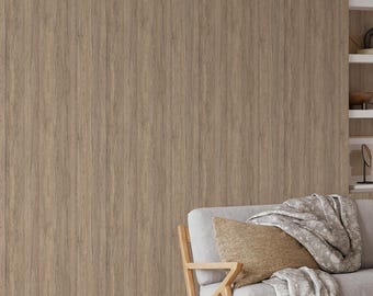 Natural Light Oak Wood Wallpaper – Peel & Stick Faux Wood Wall Mural for Rustic, Farmhouse Scandinavian Interiors
