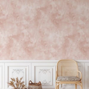 Blush Pink Peel and Stick Wallpaper – Soft Watercolor Removable Wall ...