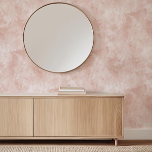 Blush Pink Peel and Stick Wallpaper – Soft Watercolor Removable Wall ...
