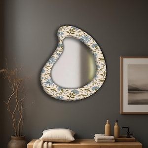 Decorative mirrors, Bathroom mirrors, Asymmetrical mirror, Unique room accent, Modern home decor, Deco wall art, Wall mirror art, Mirror,
