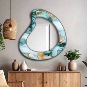 Modern mirror, Wall mirror, Decorative mirror, Asymmetrical mirror, Vintage mirror, Bathroom mirror, Bedroom mirror, Hanging mirror,
