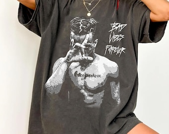 Comfort Colors XXXTentacion Bad Vibes Forever T-Shirt, XXXTentacion Shirt, Unisex Retro Tee, Vintage Graphic Tee Unisex T-Shirt