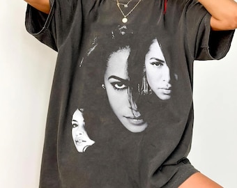 Comfort Colors Aaliyah Vintage Bootleg T-Shirt, Aaliyah Homage Graphic Unisex Tee ,Actress Tee, Retro 90's Fans