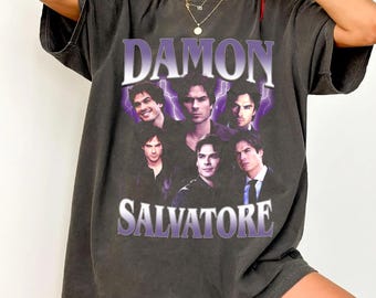 Comfort Colors Damon Salvatore T-Shirt, Vampire Diaries Graphic Tee, Salvatore Brothers Tee Shirt, Movie Lover Gift, Salvatore Tee