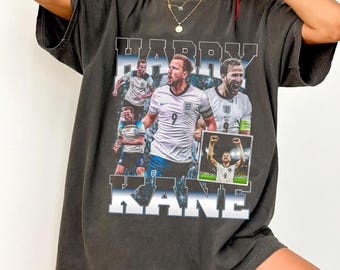 Comfort Colors Harry Kane T-Shirt, England Tee, Soccer T-Shirt, Bootleg Sport Tee, Cotton Tee