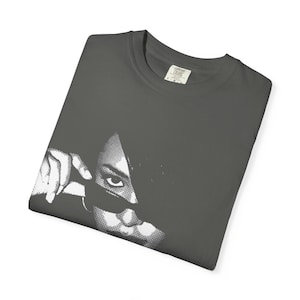 Comfort kleuren T-shirt Aaliyah, pop R&B hiphop muziek merchandise shirt, retro jaren 90 casual unisex T-shirt afbeelding 2