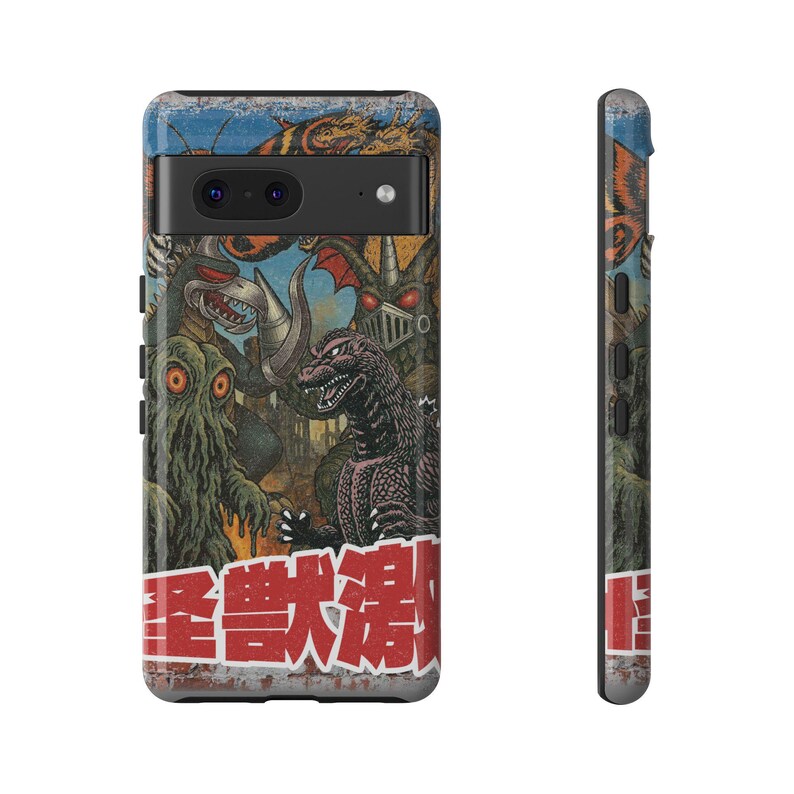 Kaiju Monster Google Pixel Phone Case: Japanese Movie Poster original Art image 10