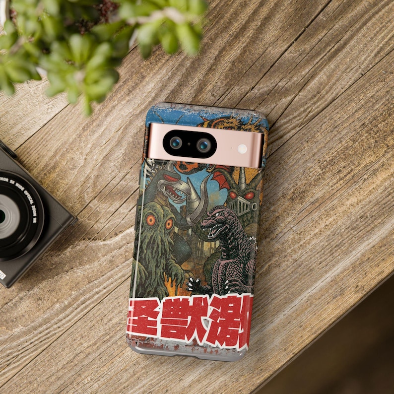 Kaiju Monster Google Pixel Phone Case: Japanese Movie Poster original Art image 7