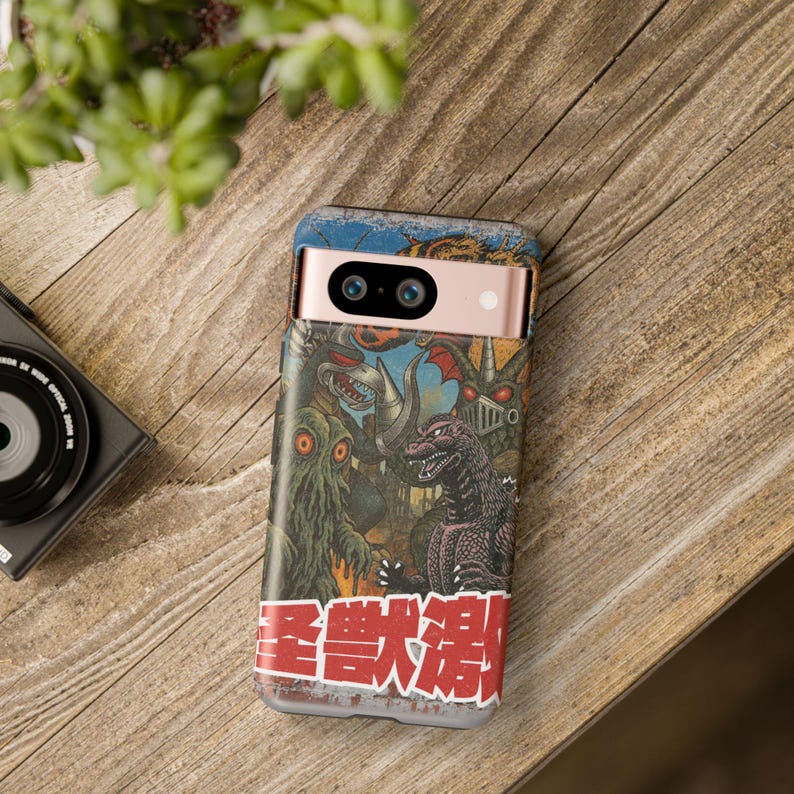 Kaiju Monster Google Pixel Phone Case: Japanese Movie Poster original Art image 8