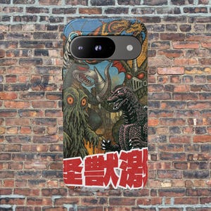 Kaiju Monster Google Pixel Phone Case: Japanese Movie Poster original Art image 1