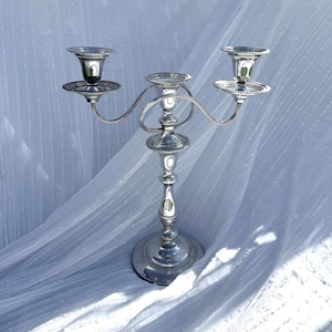 Vintage Three-Arm Candelabra Hegworth Reproduction Old Sheffield