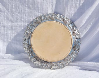 Vintage Silver Plated Serving Tray with Wooden Insert Maxfield Sons Sheffield
