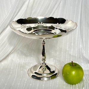 Vintage versilberte Sockel Obstschale