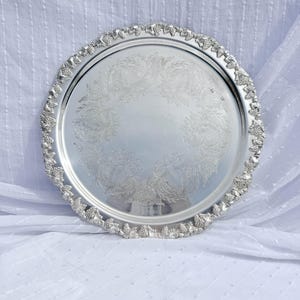 Vintage Silver Plated Old Sheffield Reproduction Strachan Tray, 35.5 cm