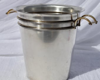 Vintage Silver Plated Ice Bucket by Strachan Australia | Mid Century Wine Cooler
