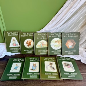 Collezione di 9 libri vintage di Beatrix Potter / Mini libri con copertina rigida di Frederick Warne