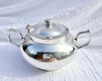 Vintage EPNS Silver Plated Lidded Sugar Bowl / Small Serving Dish