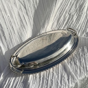 Vintage Silverplated Oval Serving Dish with Lid