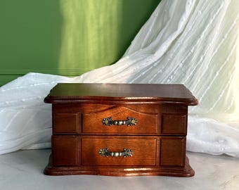 Vintage Wooden Two Drawer Box