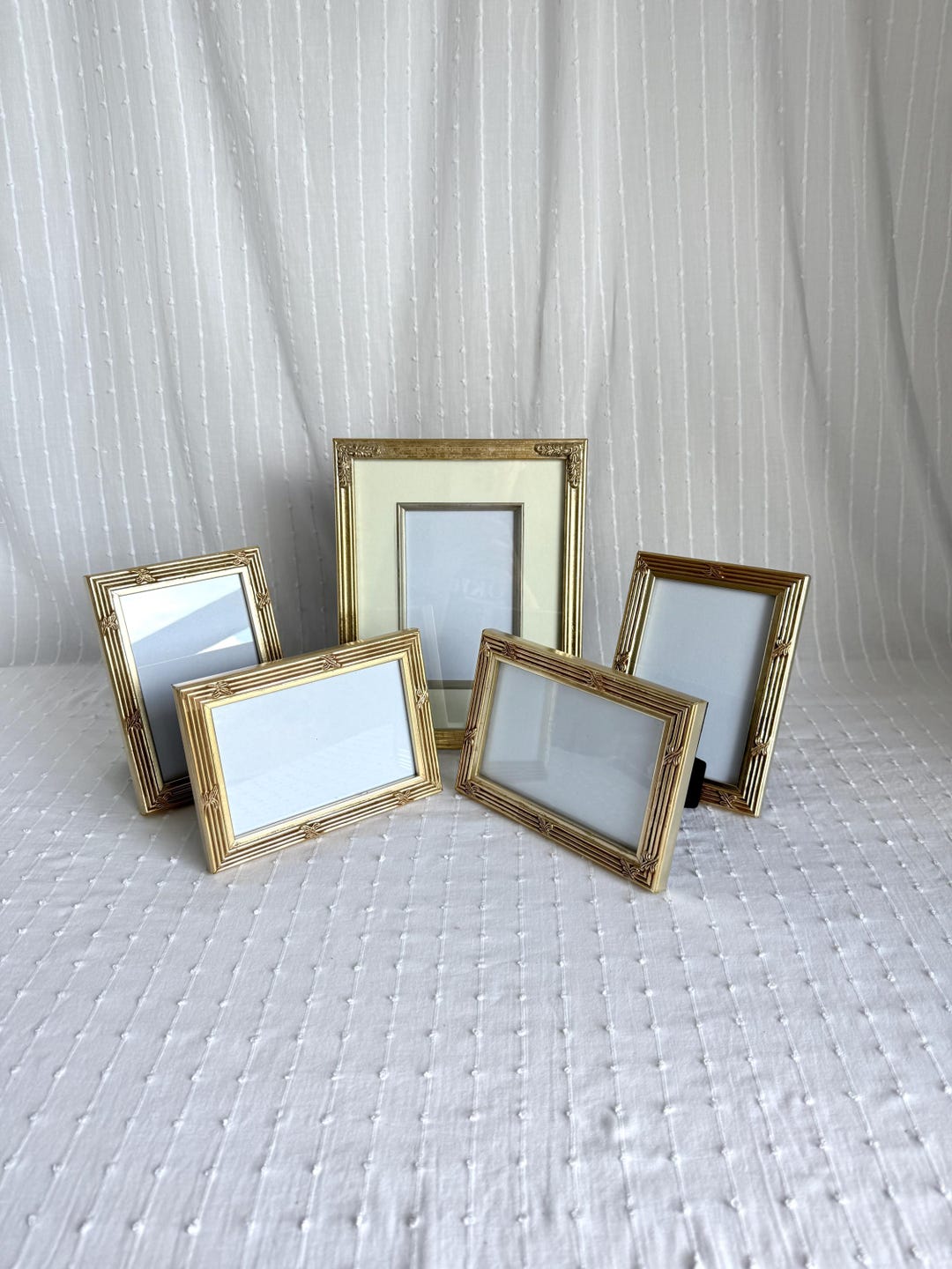 Vintage Gold Tone Photo Frames Set - Etsy Australia