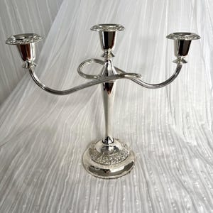 Vintage Silver Plated 3-Arm Candelabra