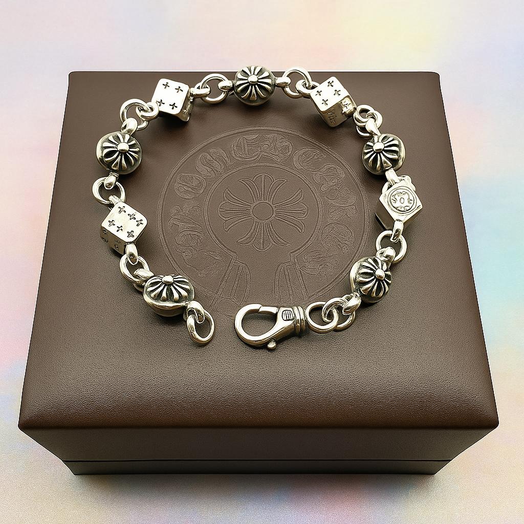 アクセサリー 2000s Antique Cross Silver Bangle Vintage 1950s Sterling Silver Bangle by Liberty & Co, Floral